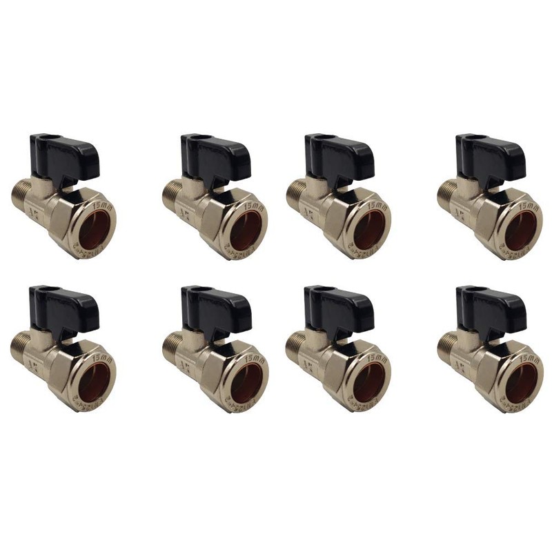 Aumix 15mm x 12mm Isolating Valve with Handle UK Compression