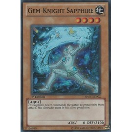 YU-GI-OH! - Gem-Knight Sapphire (HA05-EN002) - Hidden Arsenal 5 - 1st Edition - Super Rare