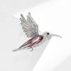UNVAK Hummingbird Brooch for Women Rhinestone Hummingbird Brooch Pin Pink