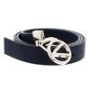 VALENTINO Roof Plaque Buckle Belt W75 Blu/Oro - Can be