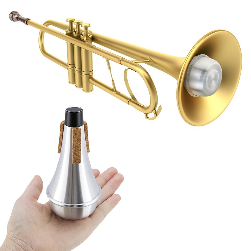 Trumpet Mute, Aluminum Lightweight Practice Trumpet Mute for Jazz,Classic, Mini