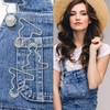 Lusofie 12Pcs Suspender Clips Dungaree Overall Buckles Metal Overall Clasp