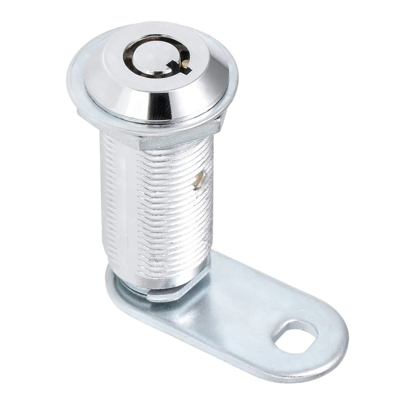 uxcell Tubular Cam Lock 1-1/2" Cylinder Length Chrome Finish Keyed