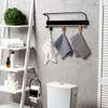 Zonon 12 Pcs Leather Towel Clips for Kitchen Hanging Tea