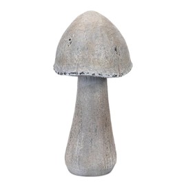 Stone Mushroom Outdoor Garden Statues - 17" - Set of 2
