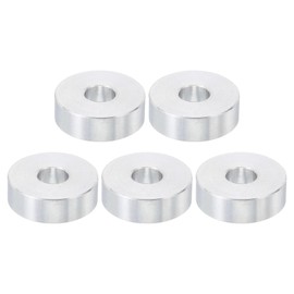 PATIKIL M8 Aluminum Spacer, 5 Pieces Metal Spacer Aluminum 8.5mm ID x 25mm OD x 8mm L Spacer Screw Spacer Round for 5/16" or M8 Screw Bolt