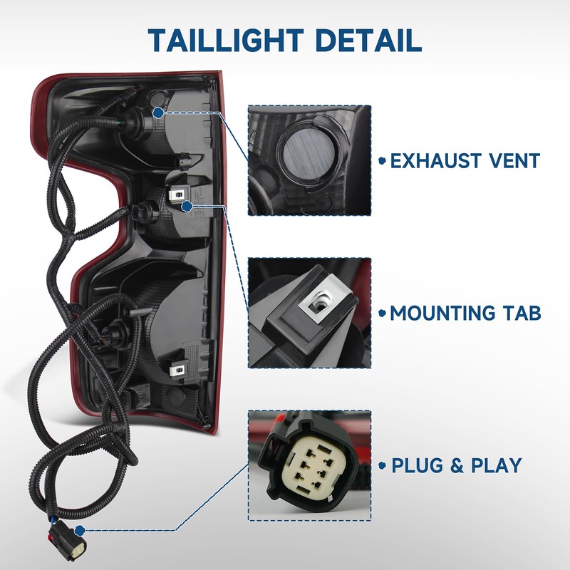 Gefitway Tail Light Assembly Compatible with 2019 2020 2021 2022