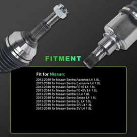 SCITOO CV Axle Shaft Assembly Front Right For Nissan Sentra 1.8L 2013-2019 391003RC0A NCV53024