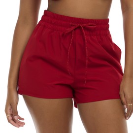 Body Glove Women's Standard Beachcomber 3.5" Elastic Waist Boardshort, Cranberry