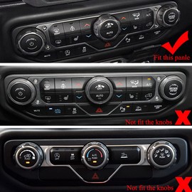 Thor-Ind AC Air Conditioner Headlight Switch Knob Button Cover Trim for Jeep Wrangler JL JLU Rubicon Sahara 2018 2019-2021 Gladiator JT 2020-2021 (Red)