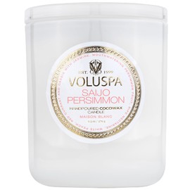 Voluspa Saijo Persimmon, Classic Boxed Candle, 9.5 Ounce, 60 Hour Burn Time, All Natural Wicks and Coconut Wax for Clean Burning, Vegan, Poured in The USA