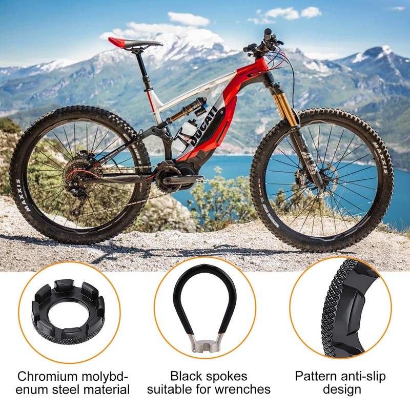 Mulapucher Bicycle spoke wrench, bicycle tyre change tool, bicycle spoke