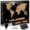 Global Zoom Scratch-Off World Map with US States-Track Travel Routes,