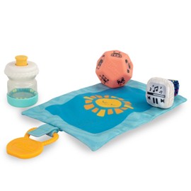 BEBE FUERTE Let's Move Giftset by Robin Arzon - Bilingual Baby Activity Center Sensory Toys - Baby Workout Toys - Baby and Toddler Gifts for Ages 3 Months and Up
