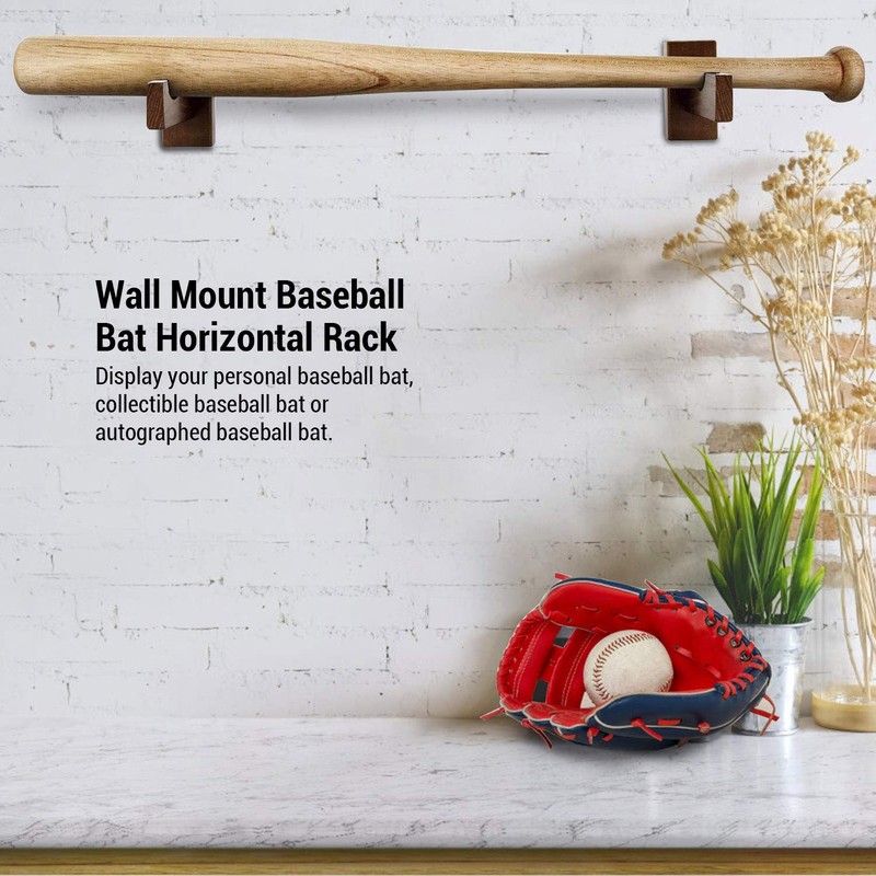 TOBWOLF 2PCS Baseball Bat Display Case, Baseball Bat Hanger Holder,