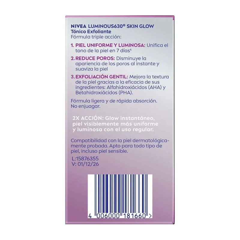 Nivea Luminous Even Skin Glow Liquid Refiner 100ml Momento De