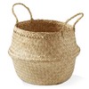 Casafield Seagrass Belly Storage Basket Planter with Handles - Large,