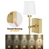 Battery Operated Wall Sconce Set of 2 - Gold Rechargeable