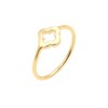 Elli Women's 925 Sterling Silver Gold Plated Clover Leaf Ring