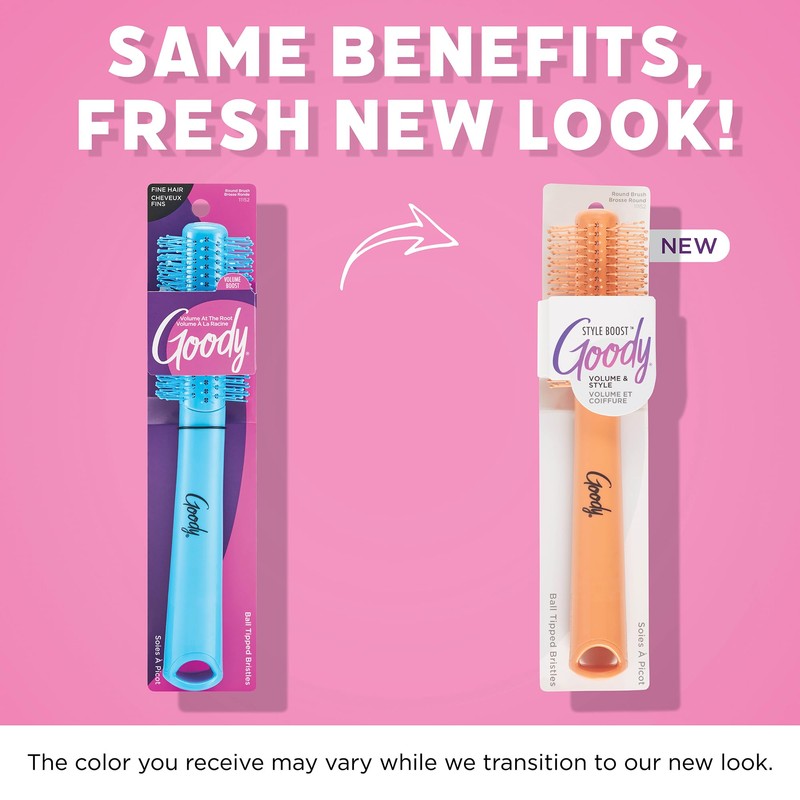 Goody Style Boost Round Brush 21mm, Volumizing Blow Out, for