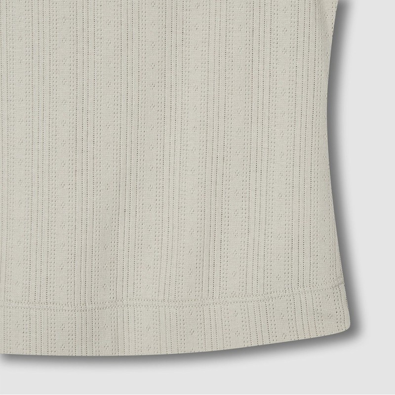 JAJU [JAJU/자주] 여 코튼 포인텔 크롭 캐미솔_카키그레이 [JAJU] Women's Cotton