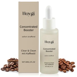 Concentrated Booster 30 ml, Brightening Booster Serum, Kaffeeöl Gegen Falten Serum, Sofort Straffend, Anti Aging, Augen- und Gesichtspflege Essenz, Spendet Feuchtigkeit und Hellt Den Hautton Auf