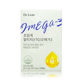 Dr. Rin 닥터린 초임계 알티지(rTG) 오메가3 1025mg x 30캡슐 x 1박스 WY Dr. Lin Supercritical rTG Omega-3 1025mg x 30 Capsules x 1 Box WY