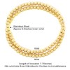 by you Stainless Steel Gold Silver Beaded Ball Bracelets for