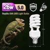 Leoterra Turtles UVB Light 26w 5.0 UVB Light Bulb for