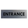 Signs ByLITA Basic Entrance Sign (Brushed Silver) - Medium