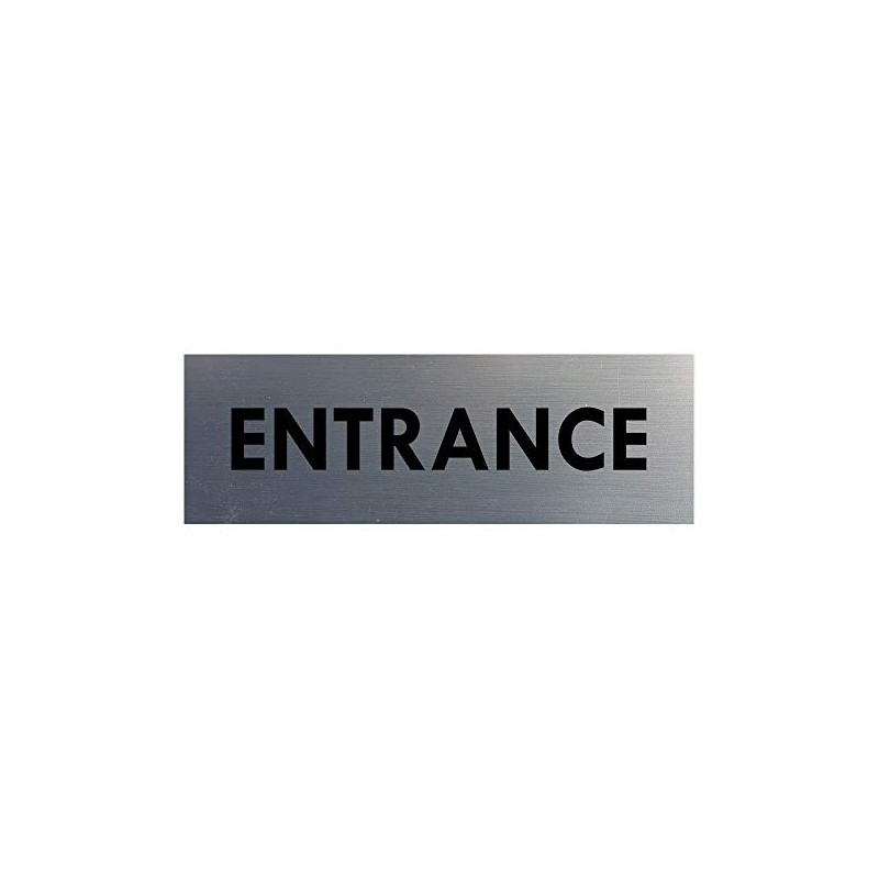 Signs ByLITA Basic Entrance Sign (Brushed Silver) - Medium