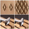 Leather Craft Stamping Tool,Lozenge Pattern Leather Craft Stamping Tool with