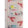 Elrene Home Fashions Lobsters & Anchors on Stripes Vinyl Tablecloth