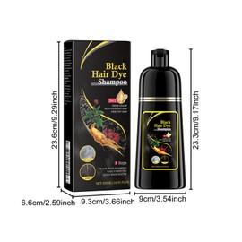 Dyceittdia Hair Dye Shampoo 500 ml - 3-in-1 Smoothing Shampoo for Coloured Hair, Cleansing & Repairing, Black, Magic Hair