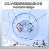 Atlacic Women's Moissanite Necklace, Open Heart, Heart Shape, LED Light,
