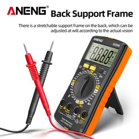 SATMW SZ08 Digital Multimeter Ultra-Thin Storage Professional Multimetro Auto Voltmeter AC DC 220V Resistance Handhold Testers & Combination Line - Orange