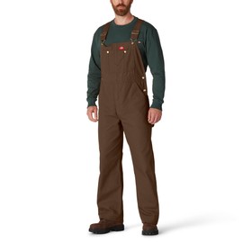Dickies Mens Bib Overalls, Rinsed Timber, 36W x 30L US