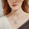 MONGAS Skull Necklace Sterling Silver Skull Moon Pendant Gothic Jewelry