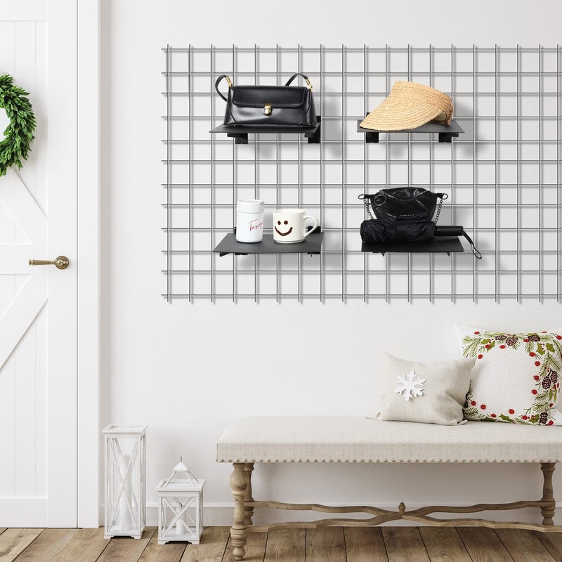 Blulu 10 Pcs 12" Gridwall Knife Shelf Bracket with Lip