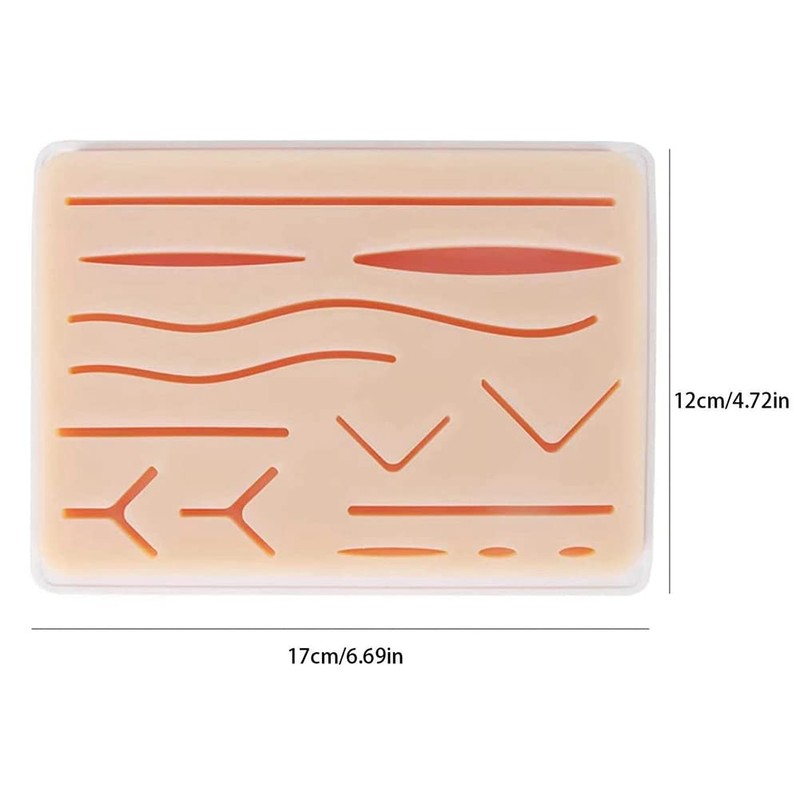 Upgraded 3-Layer Suture Pad with Wounds for Practicing Suturing -