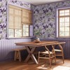 VaryStyle Purple Floral Wallpaper Elegant Rose Butterfly Wallpaper Purple Floral