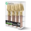 Party Bargains Disposable Plastic Dinner Forks Flatware Utensils, 20 Pack,