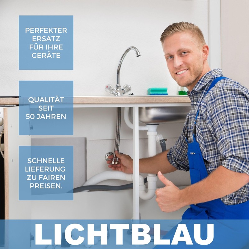 LICHTBLAU Kink-Resistant Stainless Steel Hose I 30 cm I 3/8