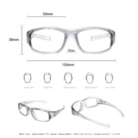 SooGree - anteojos deportivas de squash y racquetball, anteojos de baloncesto, correa ajustable, resistentes a los impactos