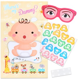 MIHENCA Baby Shower Games, Baby Shower Favors,Pin The Pacifier on The Baby Game for Boys Girls Baby Shower Decorations, Pin The Dummy on The Baby Game Kids Birthday Decorations Party Supplies
