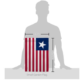 Flag of Texas (1835–1839) Garden - Americana US Historic July Memorial Veteran Independence United State American - House Decoration Banner Small Yard Gift Double-Sided Made in USA 13 X 18.5