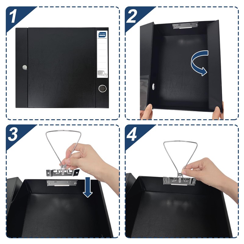 POERMA Storage File Boxes A4, 6 Pack Foldable File Box