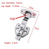 JZK 6 x Pot Hinges Cupboard Hinges 35 mm 110
