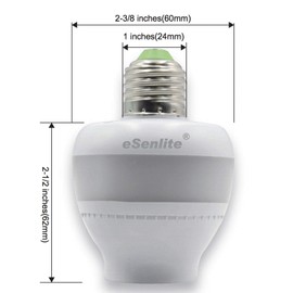 eSenlite Motion Sensor Light Socket Detector Screw Bulb Adapter