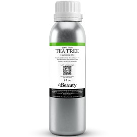 DIYBeauty Bulk Tea Tree Oil - 8 Fl Oz Large Size Big Bottle - 100% Pure & Organic Tea Tree Oil for Skin, Hair, Face, and Scalp - Steam Distilled from The Leaves of Tea Tree